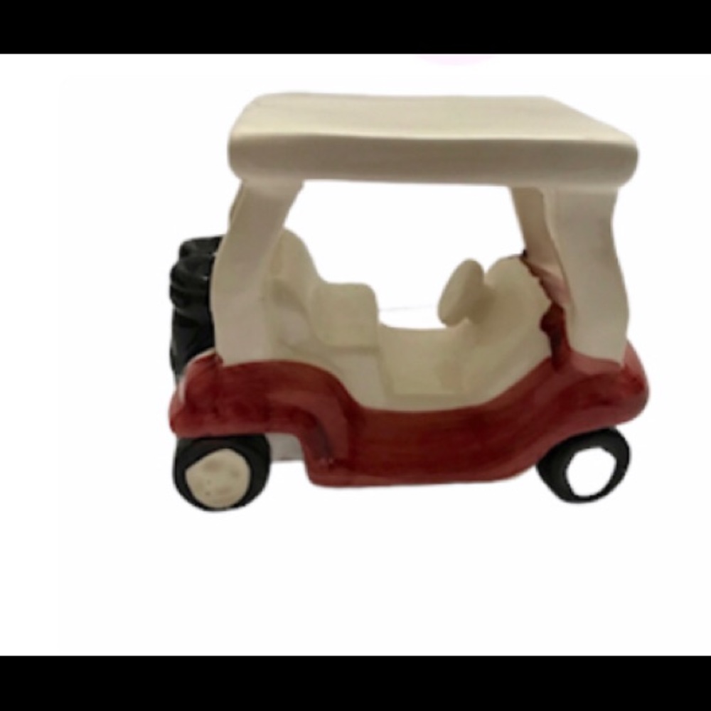 🆕⛳️ NWT Ceramic Red/White Golf Cart